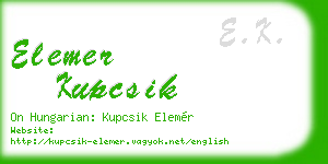elemer kupcsik business card